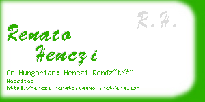 renato henczi business card